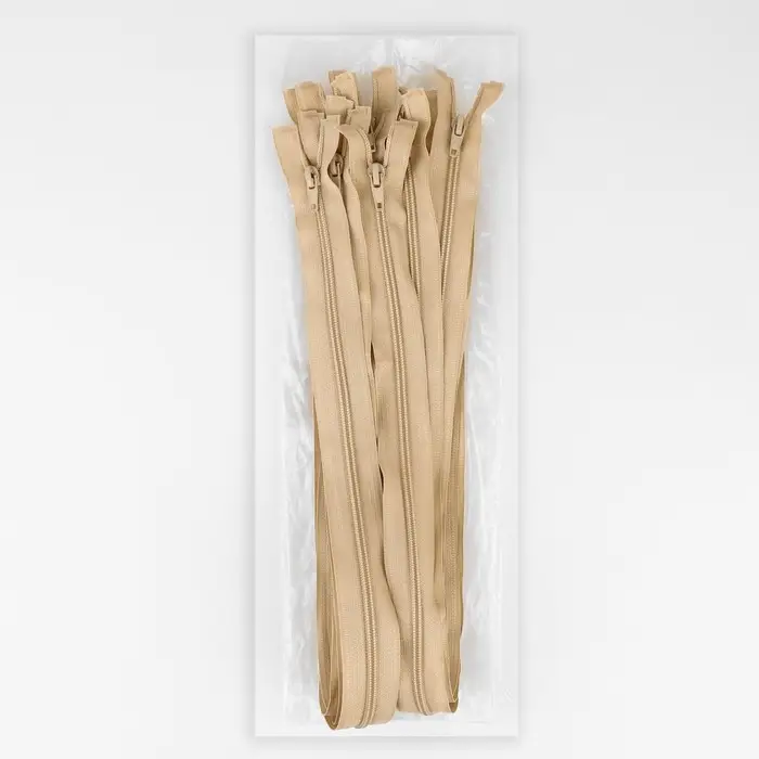 Молния «Спираль», №5, разъёмная, замок автомат, 70 см, бежевая Молния «Спираль», №5, разъёмная, замок автомат, 70 см, бежевая