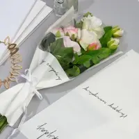 Пакет для цветов Happy everyday, белый, 28×13×44 см