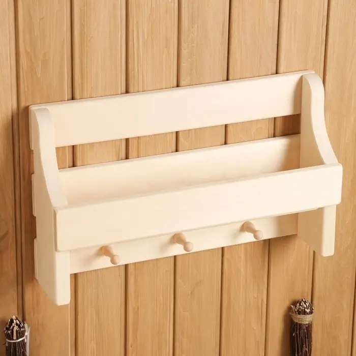 Полка - вешалка для бани и сауны &laquo;Универсальная&raquo;, 49&times;27&times;11.5 см, деревянная, 3 крючка, &laquo;Добропаровъ&raquo;