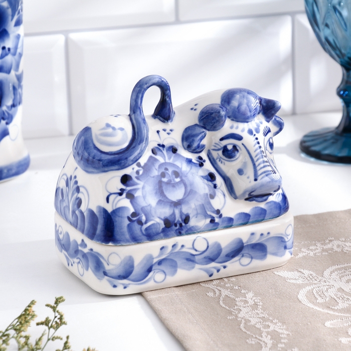 Маслёнка Маслёнка "Корова", гжель