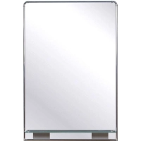 Зеркало МГЛ_настенное Комус Мебель 32Р2 (400x600) рама ПВХ серебро,1 полка
