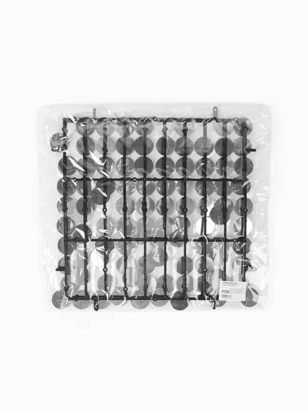 Панель с пайетками для фотозоны, круглые, 30&times;30 см, серебристая
