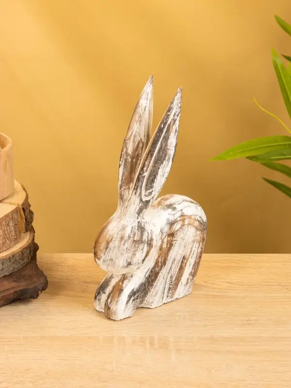 Набор сувенирный "Зайцы" дерево, h - 25,20 и 15 см