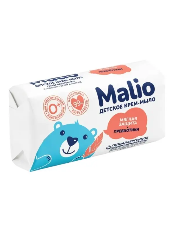 Крем-мыло туалетное детское &laquo;Малио&raquo; мягкая защита, с пребиотиком, 140 г