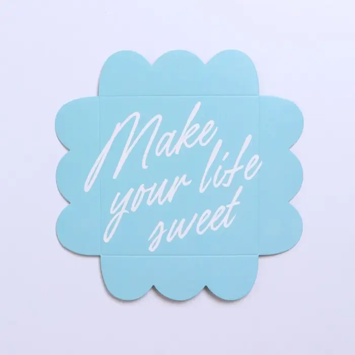 Коробка для печенья, кондитерская упаковка с пластиковой крышкой, Make your life sweet, 10.5 х 10.5 х 3 см Коробка для печенья, кондитерская упаковка с пластиковой крышкой, Make your life sweet, 10.5 х 10.5 х 3 см