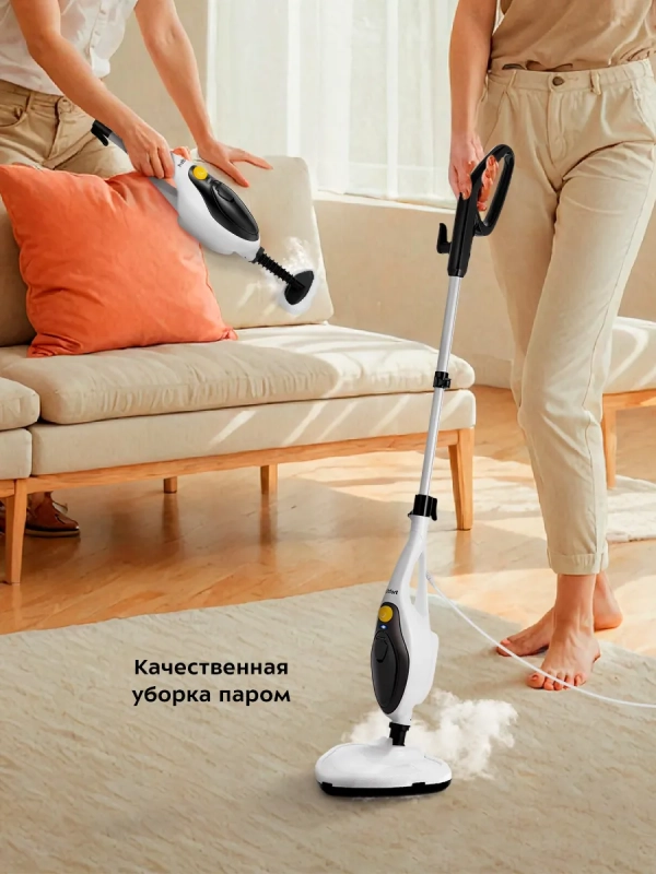 Паровая швабра с насадками КТ-1043 - 1500 Вт - 350 мл Паровая швабра с насадками КТ-1043 - 1500 Вт - 350 мл
