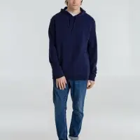 Толстовка с капюшоном унисекс Hoodie, темно-синяя, размер XS