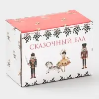 Набор для специй новогодний Доляна «Щелкунчик», 2 предмета: солонка, перечница 50 мл, 4.5×6.5, доломит, белый