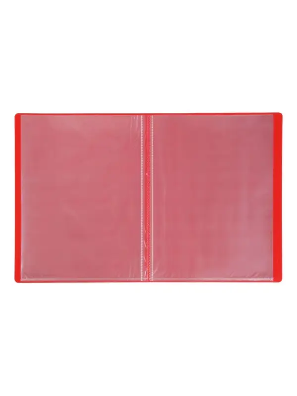 Папка с 10 вкладышами А4, 500 мкм, Calligrata, текстура &laquo;песок&raquo;, красная