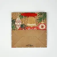 Пакеты подарочные новогодние &laquo;С новым годом&raquo;, набор 5 шт., 22&times;22&times;11 см