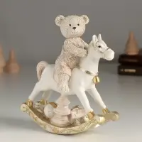 Фигурка полистоун &laquo;Мишка на коне&raquo;, 13&times;6.5&times;15 см