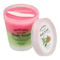 Двухцветный скраб для тела с эффектом сужения пор и экстрактом зеленого чая, 250 г