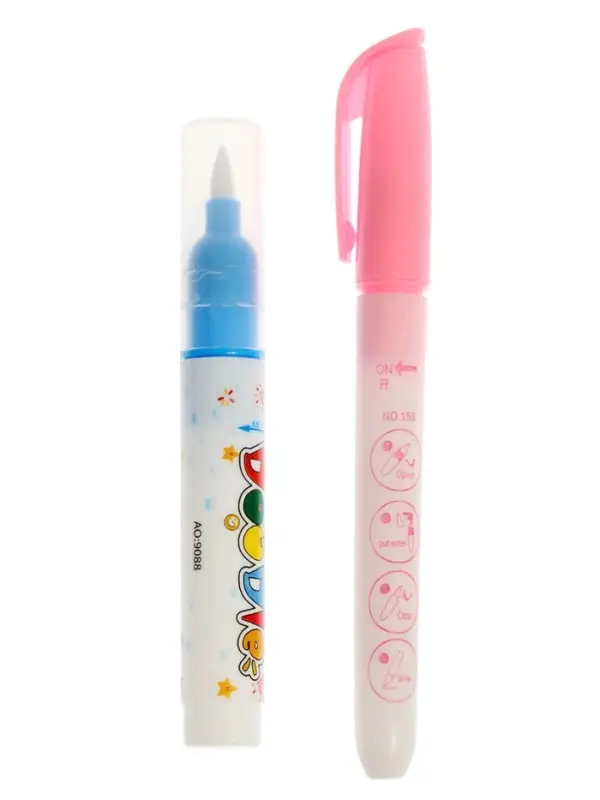 Коврик для рисования водой "Зверята" 2 маркера