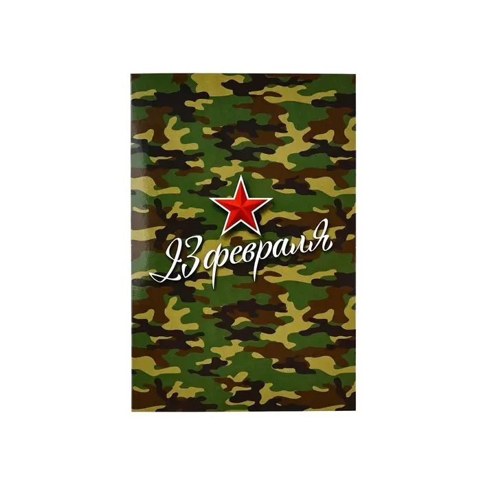 Открытка «С 23 Февраля!», камуфляж, 12 х 18 см Открытка «С 23 Февраля!», камуфляж, 12 х 18 см