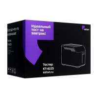 Тостер Kitfort КТ-6225, 780-925 Вт, 7 режимов, 2 тоста, серебристый