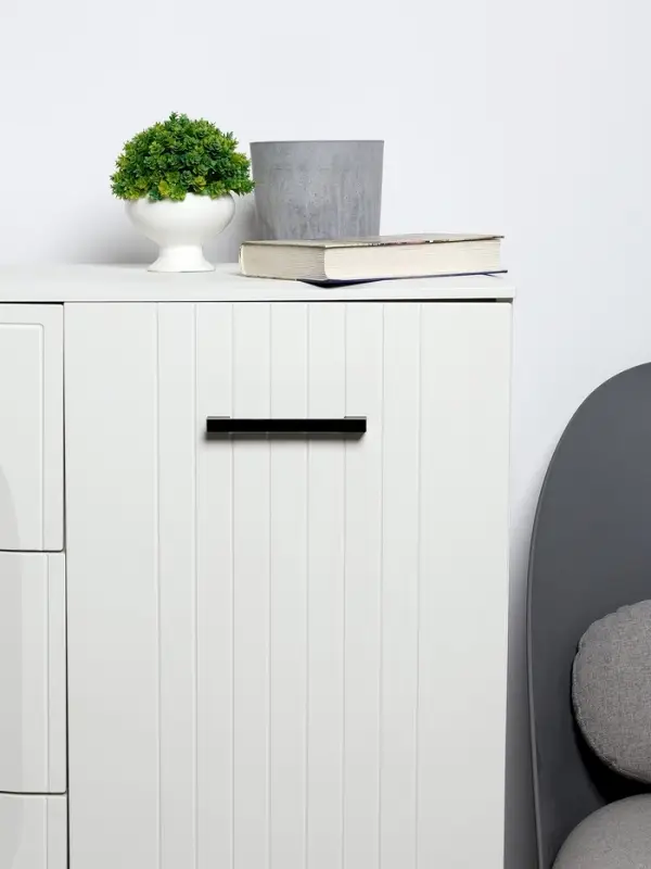 Ручка-скоба CAPPIO PK110, м/о 128 мм, пластик, цвет черный