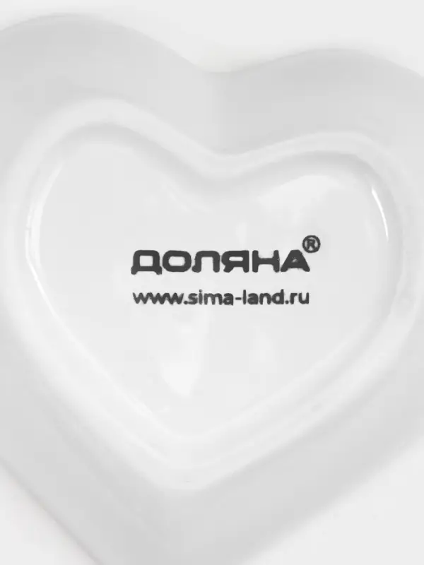 Соусник Доляна &laquo;Сердце&raquo;, 50 мл, 8&times;7.3 см, керамика, белый