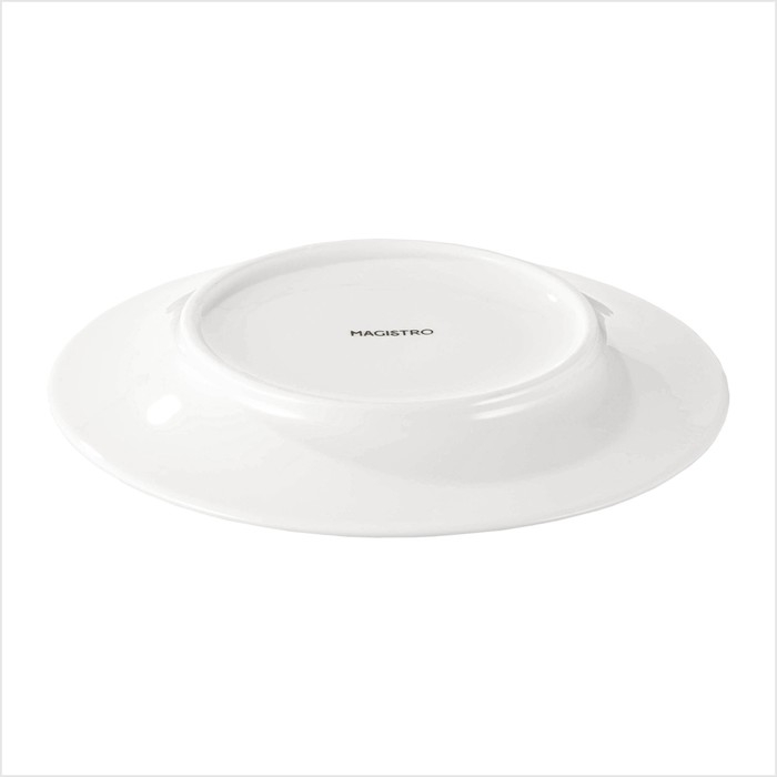 Тарелка фарфоровая обеденная Magistro Crotone, d=25,8 см, цвет белый Тарелка фарфоровая обеденная Magistro Crotone, d=25,8 см, цвет белый