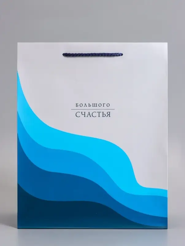Пакет подарочный ламинированный &laquo;Большого счастья&raquo;, 26&times;12&times;32 см