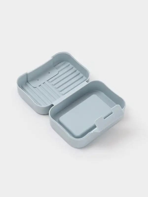 Мыльница дорожная "Лайн", цвет серый