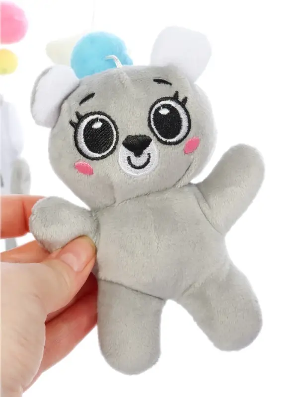 Мобиль музыкальный на кроватку Крошка Я &laquo;Забавный мишка&raquo;, звуковые эффекты, серый