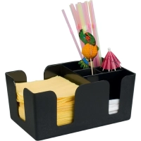 Салфетница&nbsp;барная&nbsp;для&nbsp;салфеток&nbsp;и&nbsp;украшений&nbsp;черная&nbsp;MG&nbsp;51384