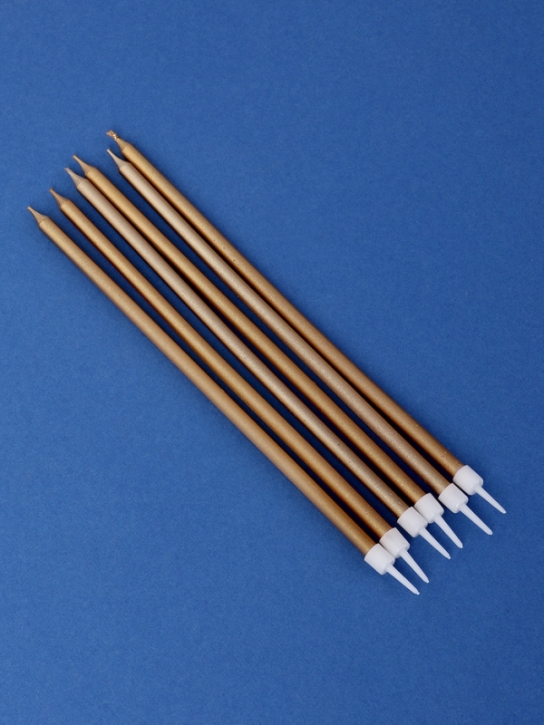 Свечи в торт Свечи в торт "Высокий Ройс", 6 шт, шампань