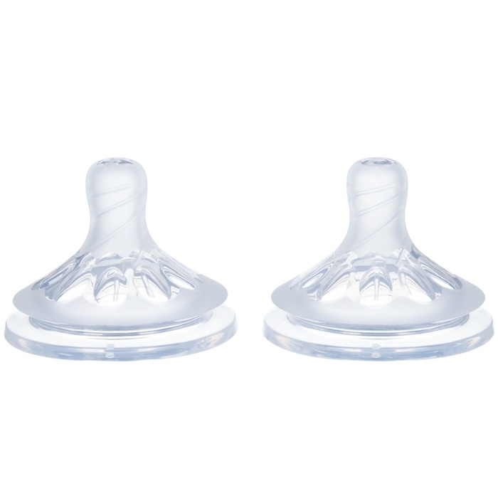 Соска на бутылочку M&B Natural, антиколиковая, от 6 мес., широкое горло Ø50 мм., быстрый поток, 2 шт.