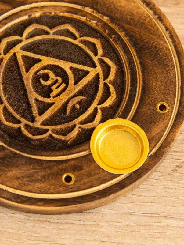 Подставка под благовония  Подставка под благовония "Чакра" дерево 10 см