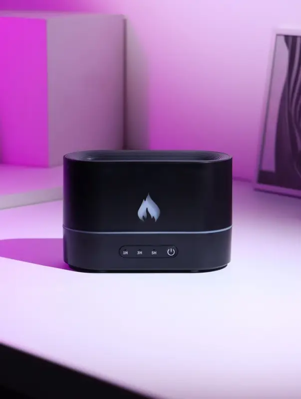 Увлажнитель воздуха LHU-15, ультразвуковой, 250 мл, эффект пламени, 4.5 Вт, 3 режима, подсветка, USB