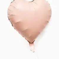 Воздушные шары фольгированные 17" "Сердце" цвет розовый сатин, набор 5 штук