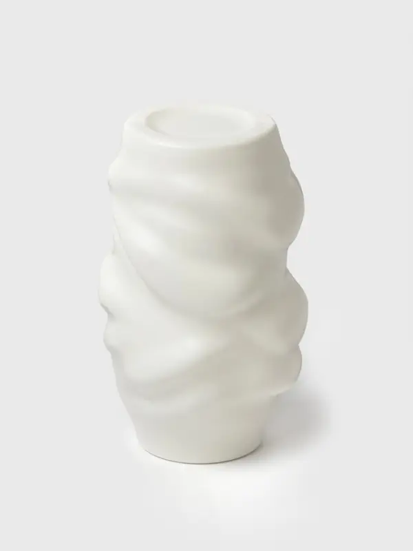 Ваза для цветов, пластик, 9&times;6&times;20 см, 1.7 л, белая