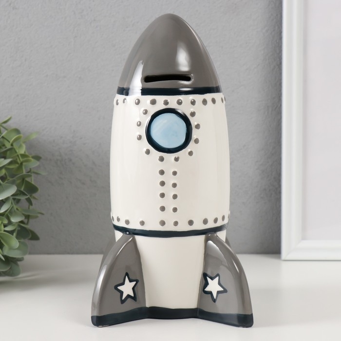 Копилка керамика  Копилка керамика "Ракета" 16,5х16,5х24 см