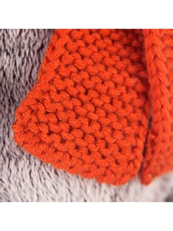 Мягкая игрушка &laquo;Басик&raquo; в вязаной шапке и шарфе, 22 см