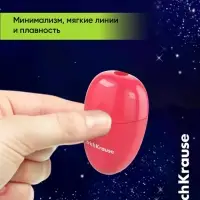 Точилка ErichKrause Eva Reef, 1 отверстие, с контейнером, МИКС