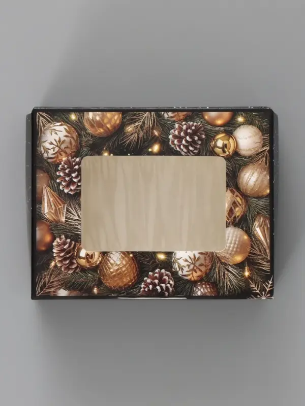 Коробка подарочная, складная 10&times;8&times;3.5 см &laquo;Новогодние игрушки&raquo;