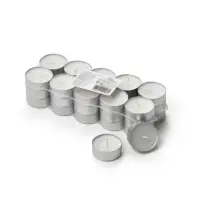 Набор свечей чайных, 3.8&times;1.6 см, 3.5 ч, 12 г, 30 шт., белый