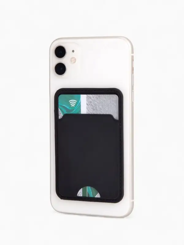 Картхолдер на телефон клеящийся, чёрный