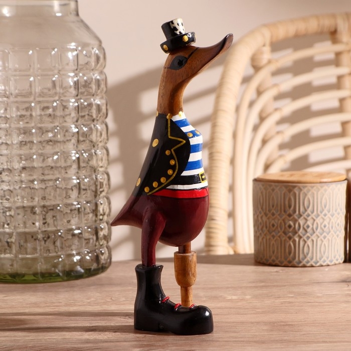 Сувенир Сувенир "Утка Пират" дерево 13х9х27 см