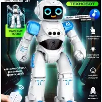 Робот радиоуправляемый &laquo;ТехноБот&raquo;, работает от аккумулятора, управление жестами, световые и звуковые эффекты, цвет синий