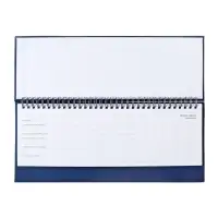 Планинг недатированный 100 х 300 мм, 56 листов, на гребне, обложка из искусственной кожи, синий Планинг недатированный 100 х 300 мм, 56 листов, на гребне, обложка из искусственной кожи, синий