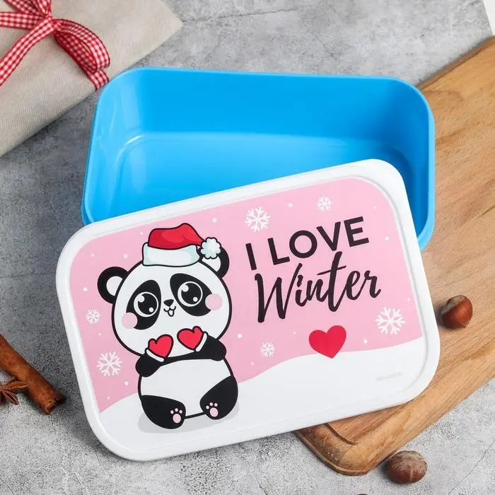 Ланч - бокс I love winter, Панда 1,2 л