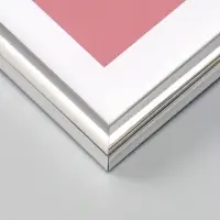 Фоторамка для фото 15х21 см "Oframe", пластик, серебро, (пластиковый экран)