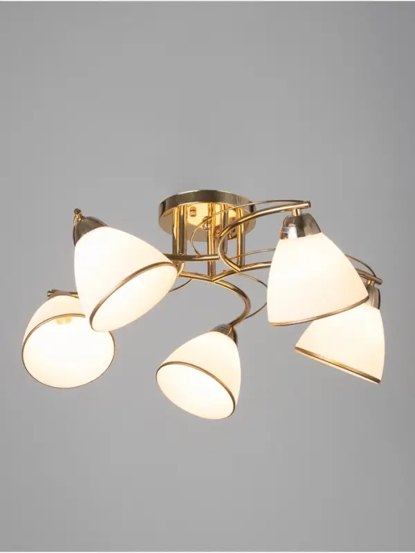 Люстра потолочная BayerLux &laquo;Андер&raquo;, 5хЕ27, 40 Вт, золото, 44&times;44&times;24 см