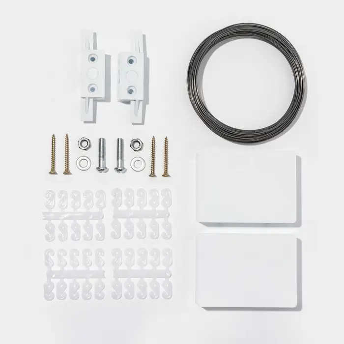 Карниз струнный, двухрядный, 10 м (ряд 5 м), пластиковый крючок