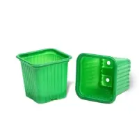 Горшок для рассады, 210 мл, d=7 см, h=6.5 см, зелёный, в наборе 10 шт., Greengo