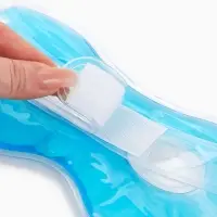 Маска для лица гидрогелевая, охлаждающая/согревающая, 23&times;10&times;0.5 см, синяя