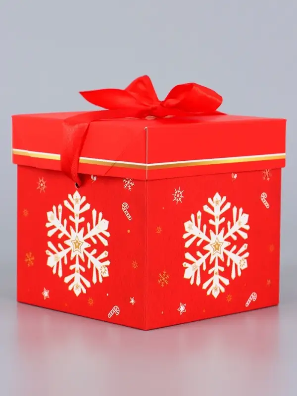 Коробка Самосборная Коробка Самосборная "Дедушка мороз" 15х15х15 см 10724296