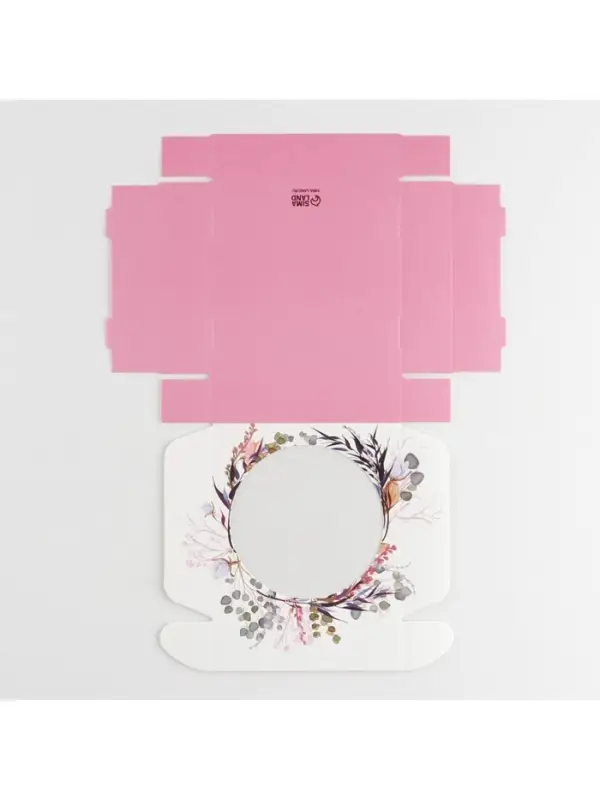 Коробка для макарун с низкими бортами, кондитерская упаковка, &laquo;Нежность&raquo;, 11х 11х 3 см