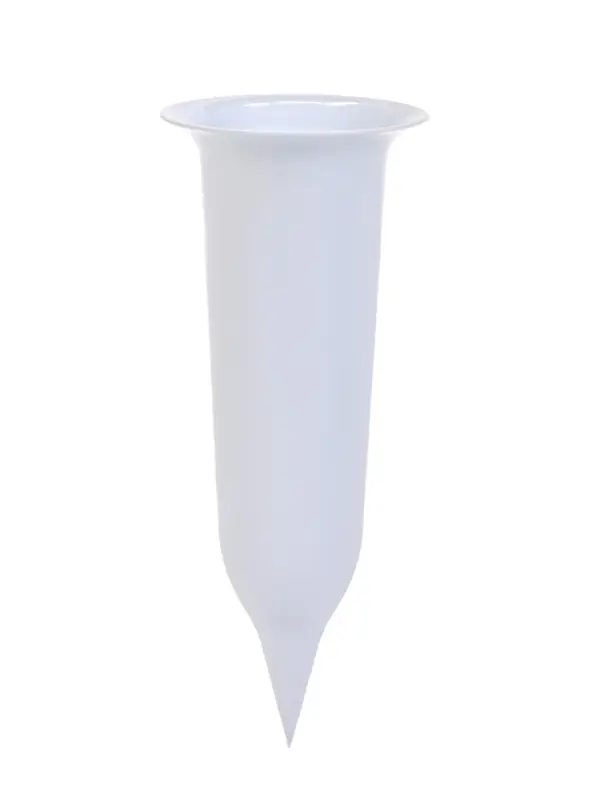 Ваза для цветов с колышком 0,65л d10см h26см, цвет белый